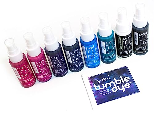 SEI 8 Pack Galaxy Tie Dye Spray Kit, Tye Dye Kits for Large Groups, Pre-Mixed Water Based Fabric Dye, Spray Bottle Included, Spray Paint for Clothes - color: Galaxy 8 Pack