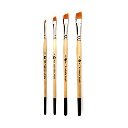 AIT Art Paint Brushes, Set of 8 Includes Angle Shaders, Filberts, and a Fan, Handmade in USA to Last Longer Without Shedding or Breaking, Allowing Painting with Brushes that Artists Trust to Perform