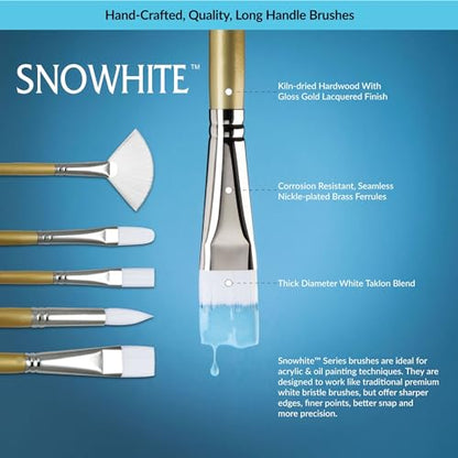 Snowhite Royal and Langnickel Brush Set, Flat, 7-Piece - style: Flat