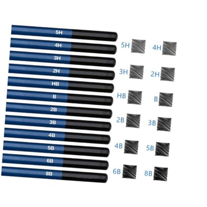 Unomor 26pcs Sketch Drawing Pencil Set for Beginners and Adults, Natural Wood Art Supplies Kit with Assorted Hardness for Sketching, Painting, and Drawing Practice