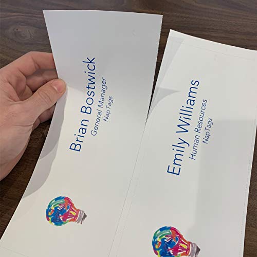 Perforated Paper Nameplate Inserts, Pack of 20 (10" x 4") - color: White, size: 10" x 4"