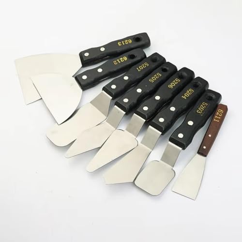 8 multi-shape large shovel blade single color palette scraper pointed knife oil paint acrylic gouache knife shovel creation paint