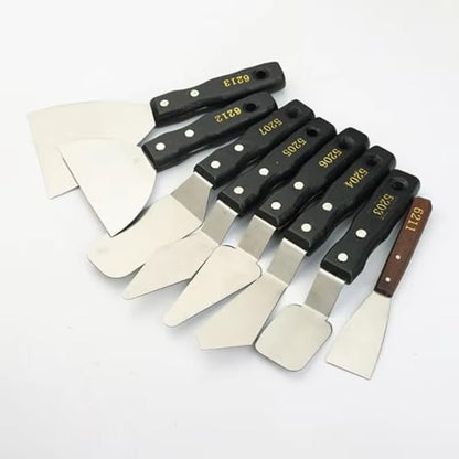 8 multi-shape large shovel blade single color palette scraper pointed knife oil paint acrylic gouache knife shovel creation paint