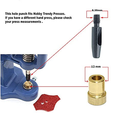 Hobby Trendy Hand Press Set with Hole Punches, Essential Dies for Snap Buttons, Eyelets, Grommets, Rivets Setting (Navy Press) - color: Navy Press