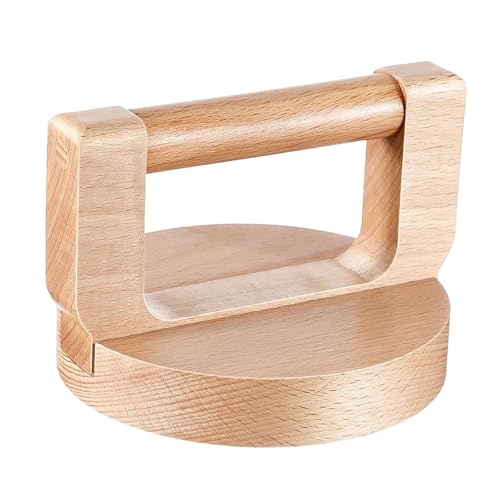 Wood Baren for Printmaking Hand Printing Tool with Handle Easy to Clean Beech Printing Press Tool for Scrapbooking DIY Crafts, Round Handle