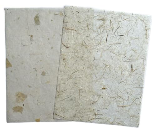A4 Natural Banana bark, Leaves etc., Mulberry Paper Sheets Art Tissue Washi Paper Design Craft Art Origami Suppliers Card Making Writing Painting 50 Sheets (Mixed Leaves,Banana Bark, etc., A4) - color: Mixed Leaves,Banana Bark, etc., size: 8.3 X 11.7 Inch
