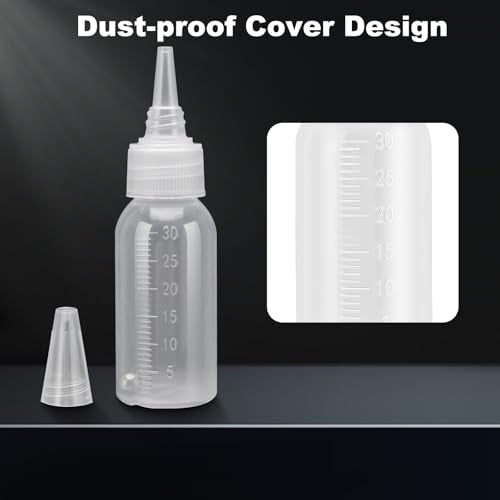 Tbest Paint Bottle,10 Pack Airbrush Paint Bottles Jars Plastic containers 1oz/30ml of Acrylic Storage Mixing with Ball jar Bottle Mixer resealable Empty Small Squirt 1inch Container Squeeze