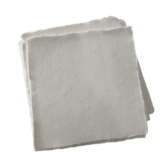 Deckle Papers® Handmade Paper Card Stock Square Sheets for Envelope Making, Calligraphy, Scrapbooking, Wedding Invitation, Origami, Menu Cards, Drawing, Watercolor, Size-9x9 Pack of-50-Off-White - color: Off-White, size: 9x9"