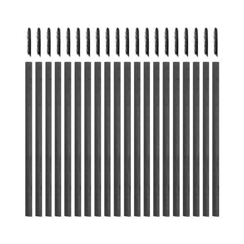 MECCANIXITY 25Pcs Willow Charcoal Sticks, 3-8mm Willow Charcoal Pencils Soft Sketch Vine Art Supplies Set for Drawing Sketching Shading Painting Artists Beginners
