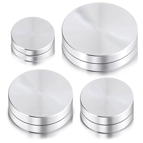 4 Pack Ceramic Clay Pottery Throwing Trimming Spinner Tool, (20 mm/25 mm/30 mm/38 mm) Silver Pottery Wheel Small Rotary Trimming Tool Suitable for Professional Potters and Clay Artists