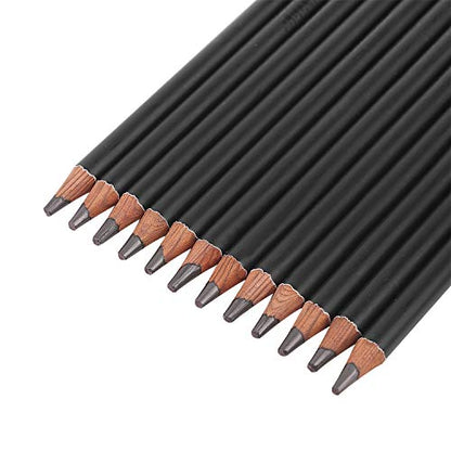 12pcs Charcoal Pencil Set for Drawing, Coloring, Shading,Black 14B Pencil Sticks,Gift for Artist, Hobbyist,Beginner - color: 12pcs*14B