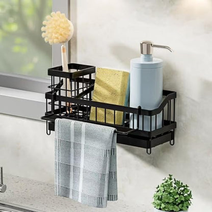 Sponge Holder for Kitchen. Sink Organizer, Dish Brush Holder, Rustproof
