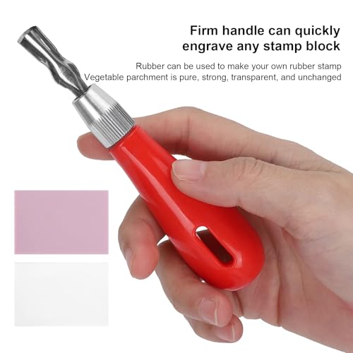 Rubber Carving Kit for Stamp Making, Wireless Printmaking Art Craft Set with 6 Cutter Tools and Engraving Block Set for DIY Rubber Stamps and Soft Media