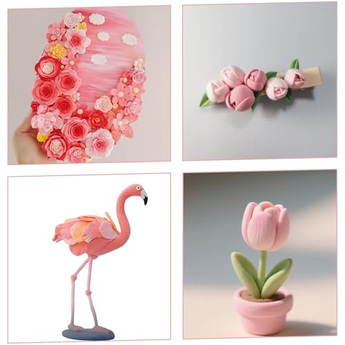 Lightweight Clay - Air Dry Clay, Ultra Light & Soft, Safe & Non-Toxic, Moldable & Flexible, DIY Modeling Clay for Anime Figures, Sculpting, Molding, Creative Art Crafts - color: Pink