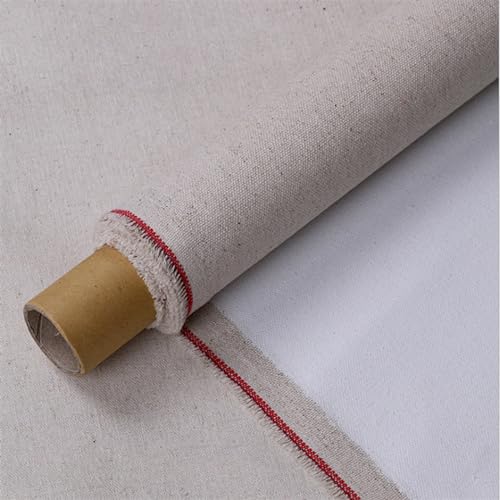 Linen Blend Canvas Roll Primed Blank 1m for Oil Painting 28-88cm Width(Width 28cm) - color: Width 28cm