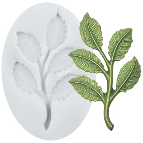 Leaf Polymer Clay Mold Leaf Branch Silicone Molds for DIY Crafts Air Dry Plaster Polymer Clay Epoxy Resin Casting Jewelry Making - color: Style E