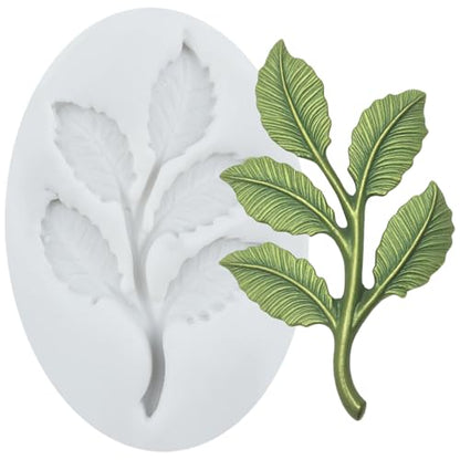 Leaf Polymer Clay Mold Leaf Branch Silicone Molds for DIY Crafts Air Dry Plaster Polymer Clay Epoxy Resin Casting Jewelry Making - color: Style E