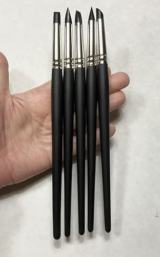 Morezmore M00025 5pc Silicone Color Shapers Clay Rubber Sculpting Tools