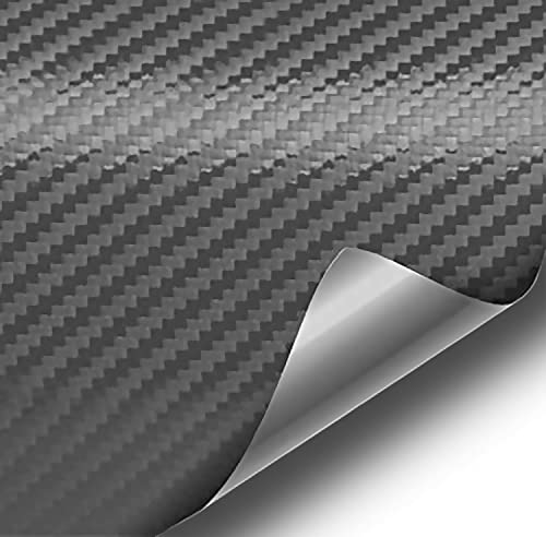 VViViD Craft 3D Carbon Fibre Textured Vinyl Sheet 1ft x 5ft for Silhouette, Cricut and Cameo Machines Including 12" x 12" Sheet of Transfer Paper (Gunmetal Grey) - color: Gunmetal Grey