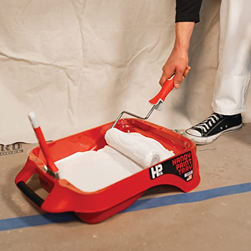 Handy Paint Tray, for Painting Projects, Fast Cleanup, and Touch Ups, Holds Up to a Gallon of Paint or Stain, Disposable, Deep Well Liners Kit - size: 1 Count (Pack of 1)