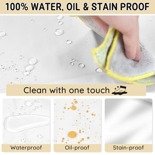 Chef Apron for Men and Women Wash Free Bib Apron with 2 Pockets Water & Oil Proof Adjustable Aprons - color: White