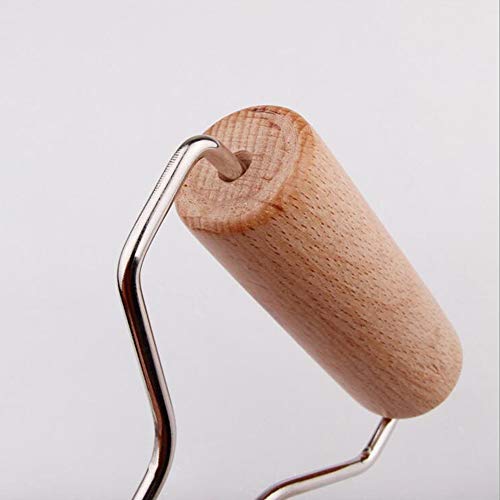 1 Piece 8.5cm Wide Wooden Brayer Wooden Rolling Pins 5D Diamond-Paint Art Tool Wooden Roller for Ceramic Pottery Clay Working