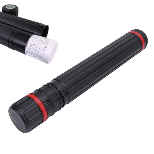 Poster Tube, Small Poster Tube Storage Adjustable Expandable Posters Storage Mailing Tubes for Document Black Telescoping Drafting Tube Art Tool