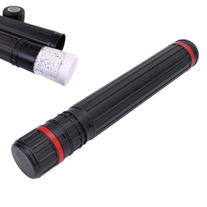 Poster Tube, Small Poster Tube Storage Adjustable Expandable Posters Storage Mailing Tubes for Document Black Telescoping Drafting Tube Art Tool