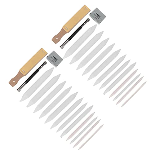 2 Sets Blending Stumps and Tortillions Set, Blending Stumps Tortillions Paper Art Blenders for Student Artist Charcoal Sketch Drawing Tools Drawing Art Kneaded Eraser for Student