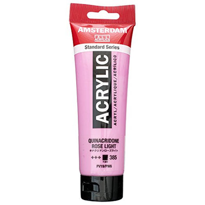 Amsterdam Standard Series Acrylic Tube 120ml Quinacridone Rose Light 385 (17093852) - color: Quinacridone Rose Light, size: 4.06 Fl Oz (Pack of 1)