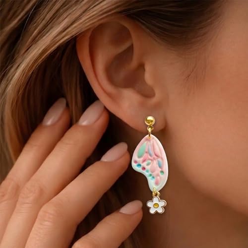 Xaekicr 12 Pairs Butterfly Wing Polymer Clay Cutters - Detailed Texture Jewelry Making Tools for Earrings & DIY Crafts, Soft Clay Shaping Molds - color: 2E color