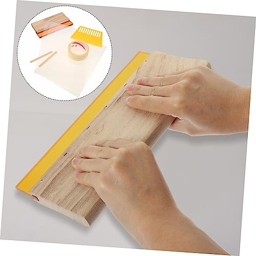 Gadpiparty 1Set Screen Printing Starter Kit DIY with Durable Ink Squeegee and Scraper for Easy Printmaking and Craft Projects
