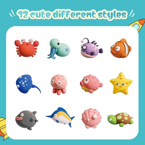 Both idea Air Dry Clay Kit, Ocean Theme | 12 Packs, Non-Toxic Kids Gift | School & Party: Perfect for classroom art activities, birthday party favors, creative family DIY, and holiday celebrations. - style: Ocean Adventure