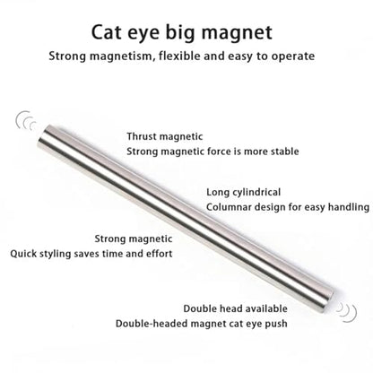 Cat Eye Nail Magnet Gel Nail Polish Magnetic Cylindrical Strong Magnet Stick Cat Eye Nail Art Magnet 3d Cat Eye Magnetic Nail Polish Tool Double Headed Magnet for Nails Salon (Silver) - color: Style 1