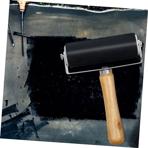 KONTONTY Ink Roller Tool Set 10cm Printmaking Rubber Roller Stamping Tool for Crafts Wallpapers