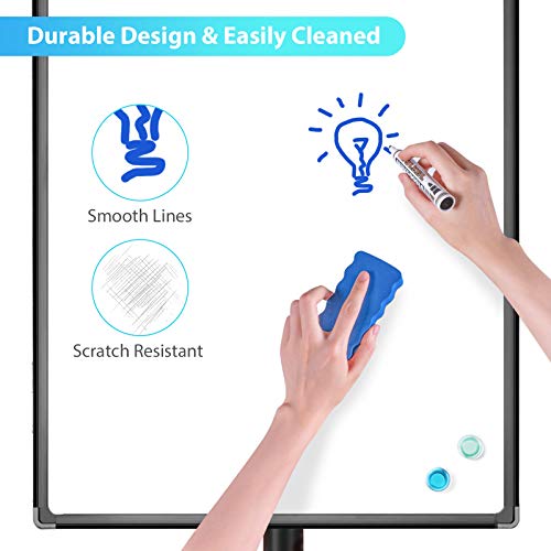 maxtek Mobile Dry Erase Board – 40x28 inches Magnetic Portable Whiteboard Stand Easel White Board Flipchart Easel Board with 25 Sheets Paper Pad - color: Black, size: 28"W x 40"H