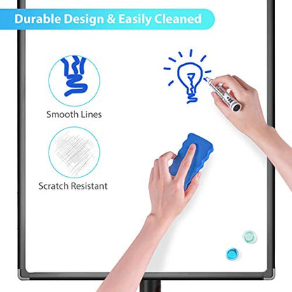 maxtek Mobile Dry Erase Board – 40x28 inches Magnetic Portable Whiteboard Stand Easel White Board Flipchart Easel Board with 25 Sheets Paper Pad - color: Black, size: 28"W x 40"H