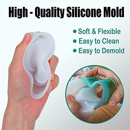 EuTengHao Resin Molds 43Pcs Silicone Molds for Resin, Epoxy Crown Shape Mold Heart Shape Mold with Mica Powder for Storage Box Jewelry Trinket Container DIY Resin Casting Crafts
