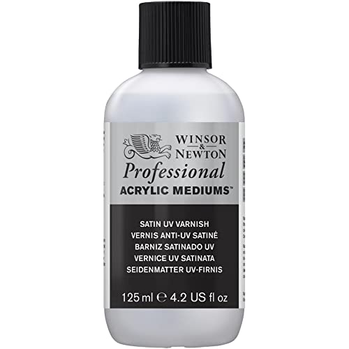 Winsor & Newton Professional Acrylic Medium, Satin UV Varnish, 125ml (4.2-oz) - color: Satin Uv Varnish, style: 125ml (4.2-oz)