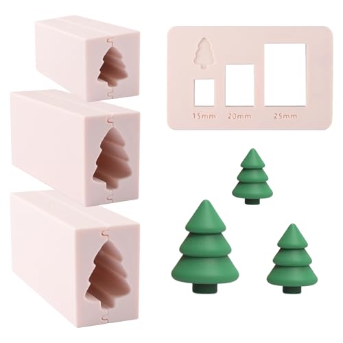 Polymer Clay Bead Roller Set, Christmas Tree Bead Roller Polymer Clay Roller for Jewelry Crafts, Clay Tools and Supplies Gift for Artists,15/20/25mm - color: Christmas 2