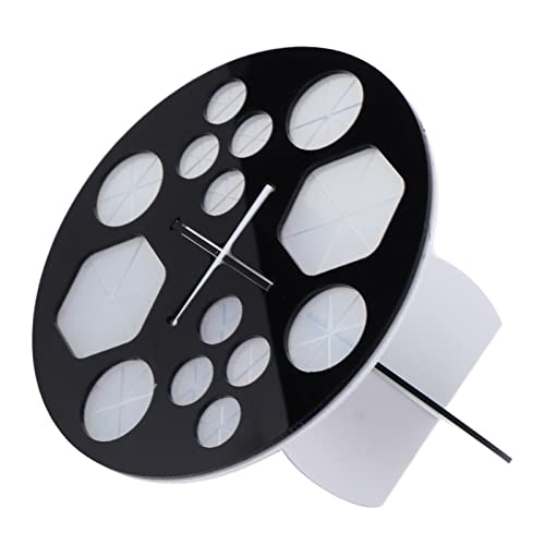 Makeup Brush Drying Rack 14 Holes Detachable Round Paint Brush Holder Display Stand Black White