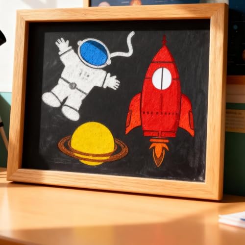 TIAMECH A4 Reusable Astronaut Stencil for Painting | Rocket Planet Layering Template, DIY Wall Art, Wood Furniture, Scrapbook & Crafts (8.3x11.7inch) - style: Astronaut Rocket Planet