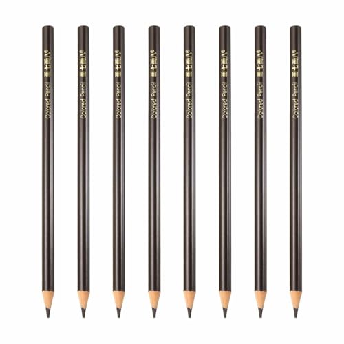 MECCANIXITY 8 PCS Colored Pencils Set, Wooden Oil Based Colored Drawing Pencils for Artists Art Supplies for Teens Adults, Coffee - color: Coffee