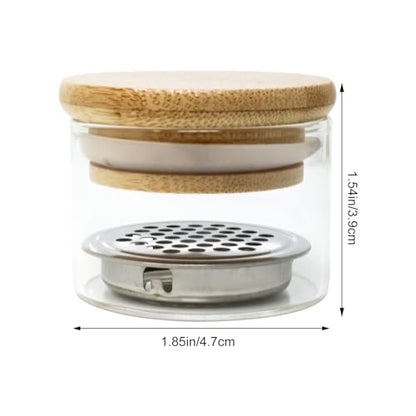 Nail Brushes Washing Cup Portable Nail Art Brush Washer Dappen Dish Acrylic Glitter Powder Nail Brush Cleaner Layered Nail Art Brush Wash Cup with Wooden Lid