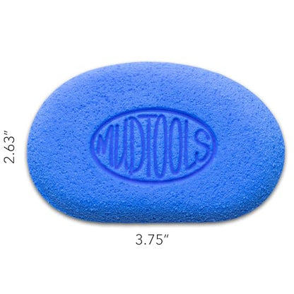 Mudtools Mudsponges Pack, White Finishing Pottery Sponge, Orange Absorbant, Blue Workhourse, Wheel Throwing, Hand Building Clay, Ceramics (3-Pack)
