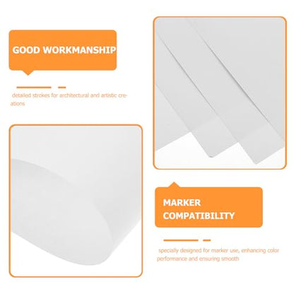 Holibanna Marker Sketch Pad Drawing Paper for Adults, 100 Sheets A3 Architectural Drafting Paper with Smooth Surface, Artist Sketch Pad for Detailed Marker Work and Illustration