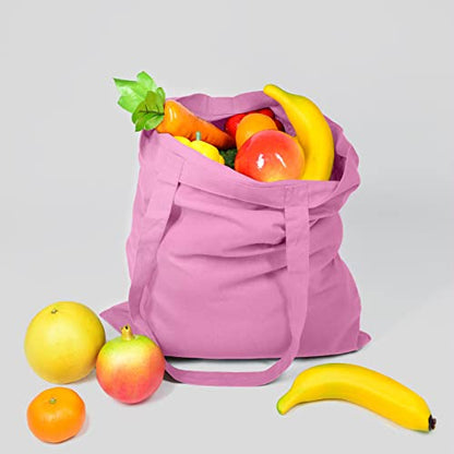 NPBAG 15 Pack 15'' X 16'' Baby Pink Cotton Tote Bags, Blank Bulk Cloth bags with 1pc of PTFE Teflon Sheet - color: Baby Pink, size: Medium