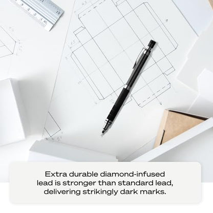 uniball Kuru Toga Elite Mechanical Pencil Starter Kit, 0.5mm, HB #2, Gun Metal Barrel, 1 Pack - color: Gun Metal, size: 1 Count (Pack of 1)