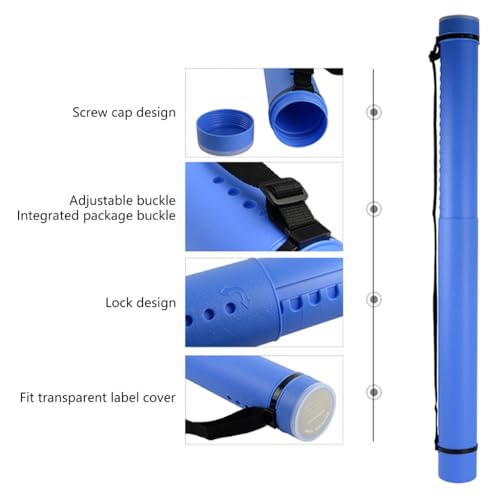 Poster Tube Extendable Poster Tube with Strap Poster Carrying Case Telescoping Tube Poster Transport Tube for Storage