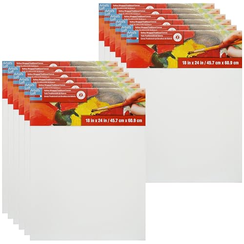 Artist's Loft Level 2 Gallery Wrapped Traditional Canvas, 12 Pack - size: 18 x 24